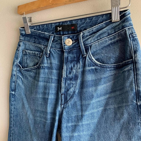 3x1 W3 Hollow Higher Ground Grommet Boyfriend Crop Dita Jeans $365 Size 23 - Picture 4 of 5